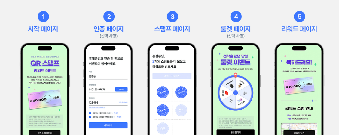 본인 인증 페이지 가능한 스탬프 투어