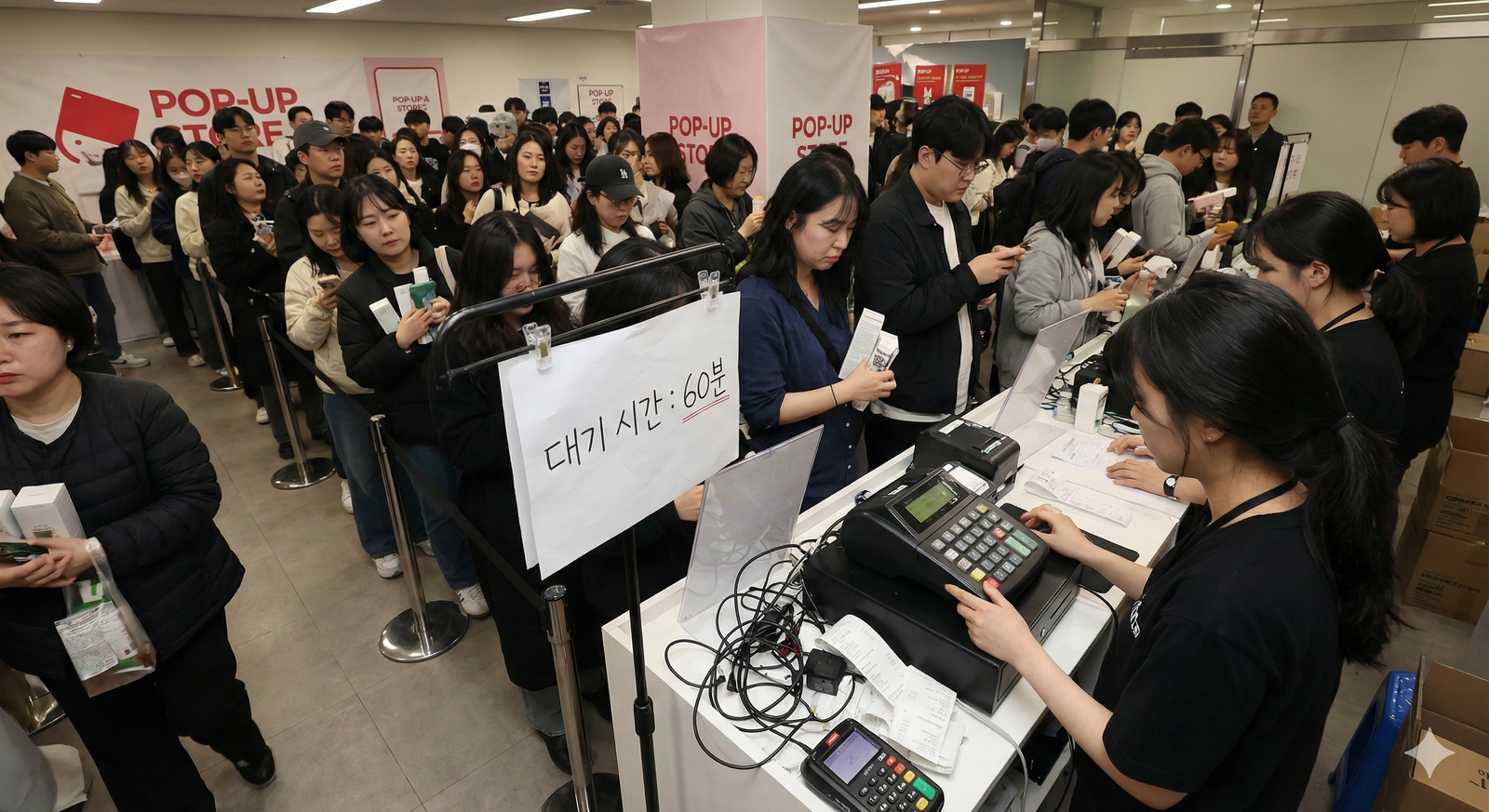 팝업 스토어에서 결제 경험 여러분은 어떠셨나요?